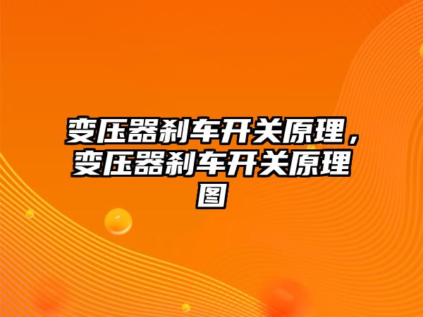 暗网下载 变压器刹车开关原理，变压器刹车开关原理图