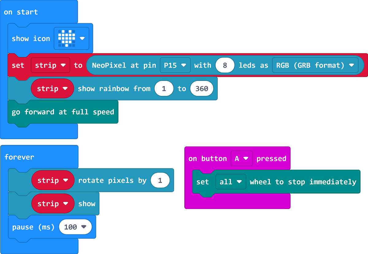 Cutebot Pro彩虹车灯制作_智能赛车RGB灯控制_学做智能车